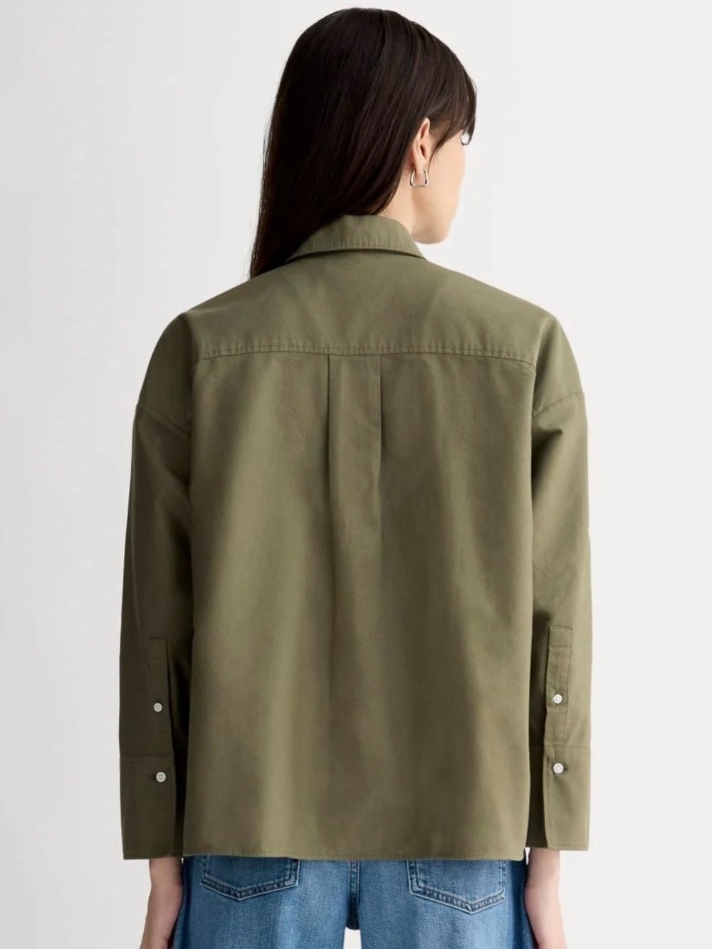 Everlane Olive Green Utility Button-Down Shirt - NWT - Picture 8 of 8